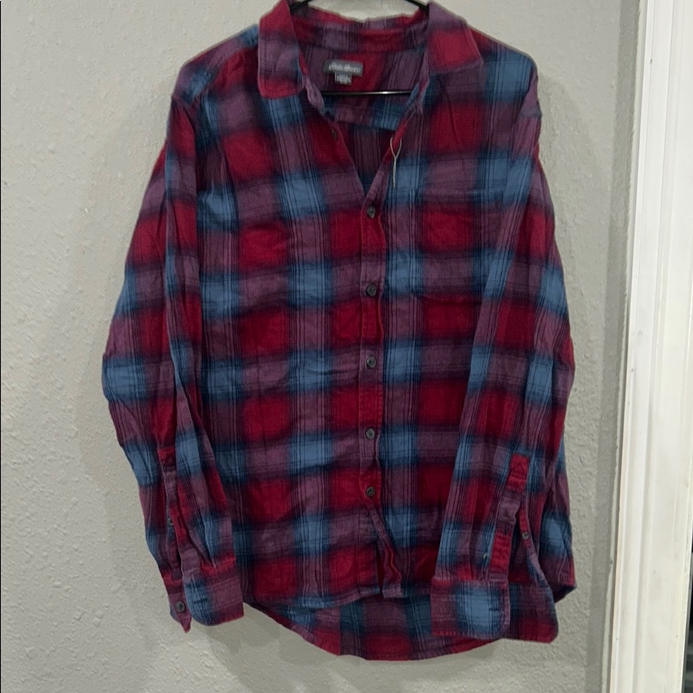 Eddie Bauer Red and Blue Plaid Shirt